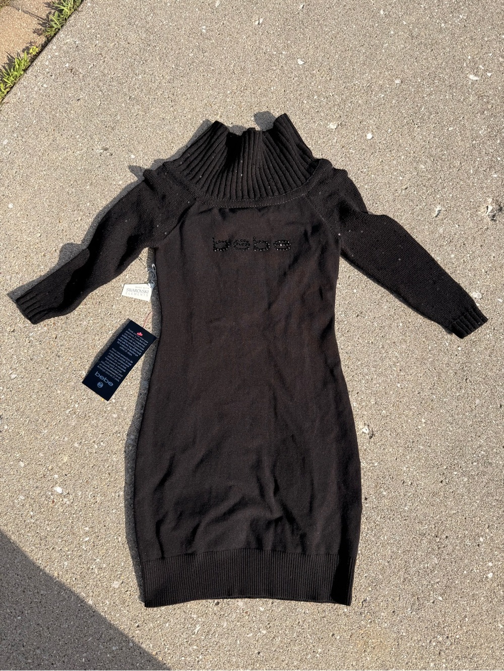 bebe Black Sweater Dress